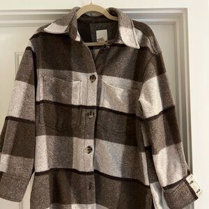 H&M plaid shirt jacket
